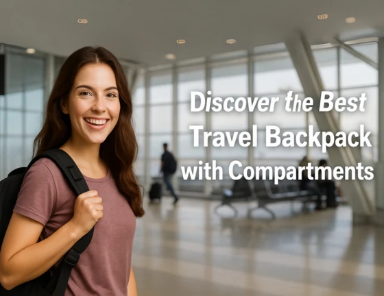 Travel backpack with compartments