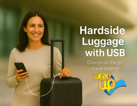 USB hardside luggage