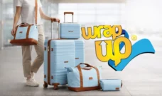 Adult traveler using spinner luggage sets teens with lightweight hard shell suitcases and travel bags in airport