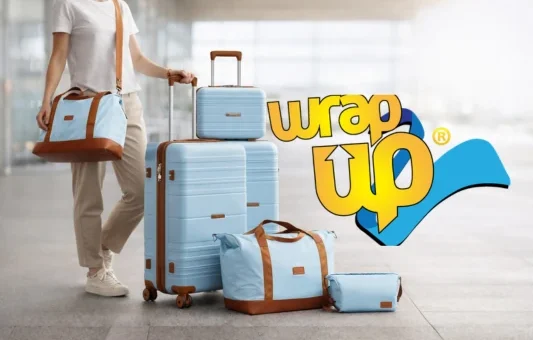 Adult traveler using spinner luggage sets teens with lightweight hard shell suitcases and travel bags in airport