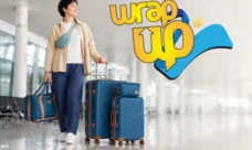 Traveler walking in airport with affordable luggage sets under 150 including suitcase and duffel bag